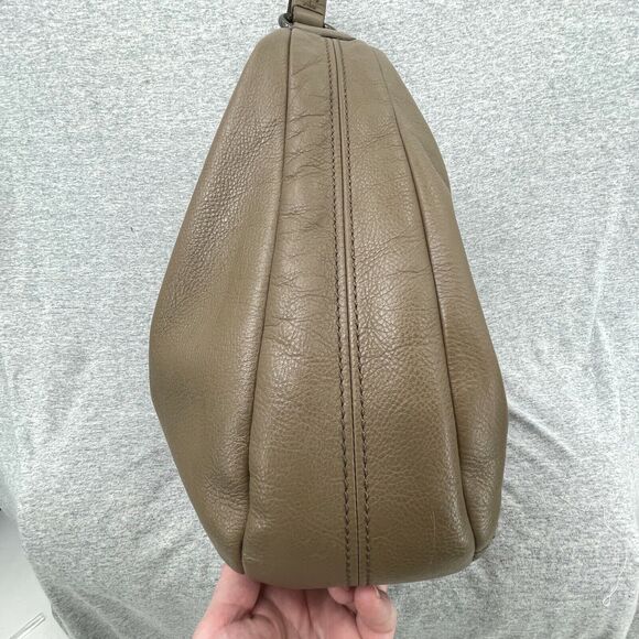 Isabella Fiore Purse Tan Leather Studded Fringe Hobo Shoulder Handbag Braided - Picture 10 of 12